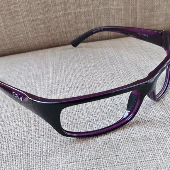 Bolle Men Eyeglasses/Sunglasses Frame Black/Purple Tone Wrap Glasses Frame Italy - Picture 11 of 13